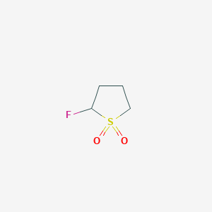 molecular formula C4H7FO2S B14243026 Thiophene, 2-fluorotetrahydro-, 1,1-dioxide CAS No. 397248-09-8