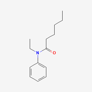 molecular formula C14H21NO B14243055 Hexanamide, N-ethyl-N-phenyl- CAS No. 305851-38-1