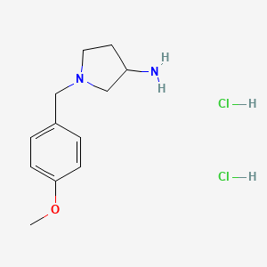 molecular formula C12H20Cl2N2O B1424306 1-(4-Methoxybenzyl)pyrrolidin-3-ylamine dihydrochloride CAS No. 61695-08-7
