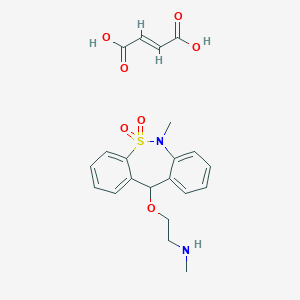 (E)-But-2-enedioic acid;N-methyl-2-[(6-methyl-5,5-dioxo-11H-benzo[c][1,2]benzothiazepin-11-yl)oxy]ethanamine