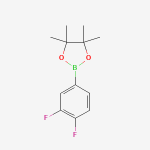 molecular formula C12H15BF2O2 B1424310 2-(3,4-二氟苯基)-4,4,5,5-四甲基-1,3,2-二氧杂硼环丁烷 CAS No. 754226-39-6