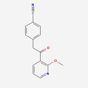 molecular formula C15H12N2O2 B1424311 4-[2-(2-Methoxypyridin-3-yl)-2-oxoethyl]benzonitrile CAS No. 898785-95-0