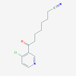 molecular formula C13H15ClN2O B1424312 8-(4-氯-3-吡啶基)-8-氧代辛腈 CAS No. 890100-92-2