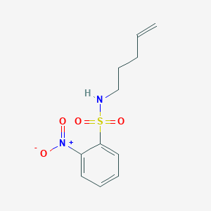 molecular formula C11H14N2O4S B14243178 Benzenesulfonamide, 2-nitro-N-4-pentenyl- CAS No. 351035-09-1