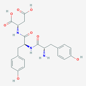 molecular formula C22H25N3O8 B14243195 L-Aspartic acid, L-tyrosyl-L-tyrosyl- CAS No. 394737-54-3