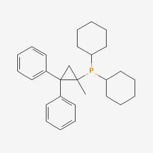 B1424324 Dicyclohexyl(1-methyl-2,2-diphenylcyclopropyl)phosphane CAS No. 1023330-38-2