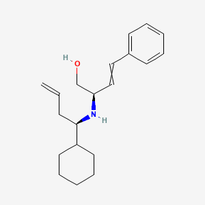 molecular formula C20H29NO B14243253 (2R)-2-{[(1R)-1-Cyclohexylbut-3-en-1-yl]amino}-4-phenylbut-3-en-1-ol CAS No. 505085-84-7