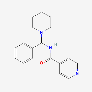 molecular formula C18H21N3O B14243278 N-[Phenyl(piperidin-1-yl)methyl]pyridine-4-carboxamide CAS No. 474901-07-0
