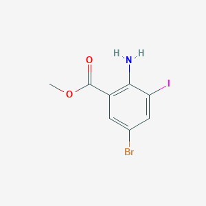 molecular formula C8H7BrINO2 B1424336 Methyl 2-amino-5-bromo-3-iodobenzoate CAS No. 289039-83-4