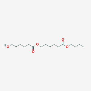 molecular formula C16H30O5 B14243374 6-Butoxy-6-oxohexyl 6-hydroxyhexanoate CAS No. 402507-72-6