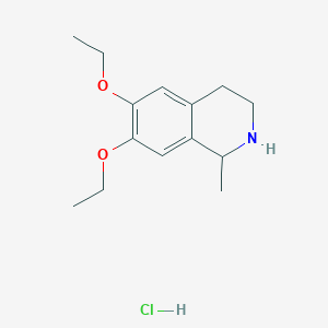molecular formula C14H22ClNO2 B1424339 6,7-Diethoxy-1-methyl-1,2,3,4-tetrahydroisoquinoline hydrochloride CAS No. 336185-27-4