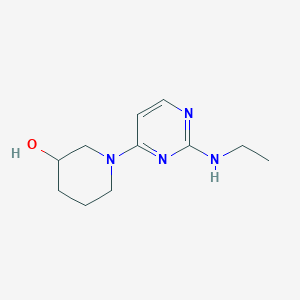 molecular formula C11H18N4O B1424341 1-(2-Ethylamino-pyrimidin-4-YL)-piperidin-3-OL CAS No. 1206969-94-9