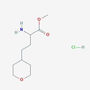 molecular formula C10H20ClNO3 B1424343 2-氨基-4-(四氢-2H-吡喃-4-基)丁酸甲酯盐酸盐 CAS No. 1255098-55-5