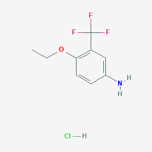 molecular formula C9H11ClF3NO B1424345 4-Ethoxy-3-(trifluoromethyl)aniline hydrochloride CAS No. 1609396-37-3