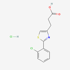 3-[2-(2-Chlorophenyl)-1,3-thiazol-4-yl]-propanoic acid hydrochloride