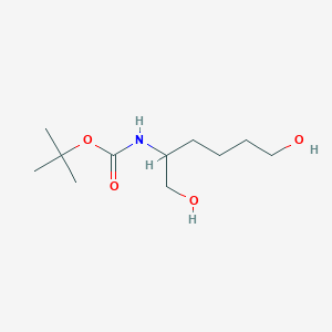 molecular formula C11H23NO4 B14243552 tert-butyl N-(1,6-dihydroxyhexan-2-yl)carbamate 