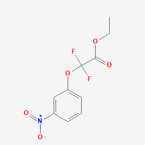 molecular formula C10H9F2NO5 B1424360 Difluoro-(3-nitro-phenoxy)-acetic acid ethyl ester CAS No. 383670-91-5