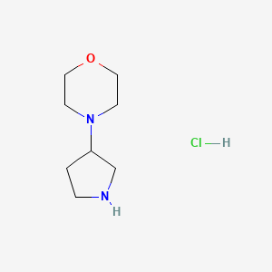 molecular formula C8H17ClN2O B1424365 4-(Pyrrolidin-3-YL)morpholine hydrochloride CAS No. 1989671-45-5