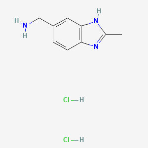 (2-methyl-1H-1,3-benzodiazol-6-yl)methanamine dihydrochloride