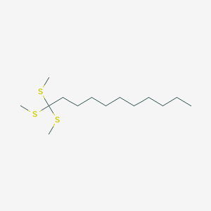 molecular formula C14H30S3 B14243753 Undecane, 1,1,1-tris(methylthio)- CAS No. 480424-96-2