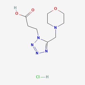 3-[5-(morpholin-4-ylmethyl)-1H-tetrazol-1-yl]propanoic acid hydrochloride