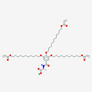 molecular formula C52H83NO12 B14243836 N-(3,4,5-Tris{[11-(acryloyloxy)undecyl]oxy}benzoyl)-L-alanine CAS No. 301167-82-8