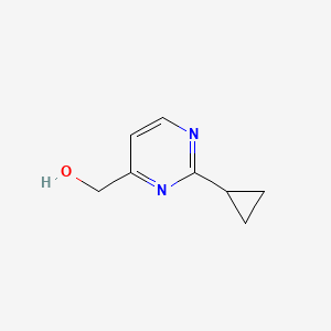 molecular formula C8H10N2O B1424384 (2-Cyclopropylpyrimidin-4-yl)methanol CAS No. 1240725-54-5