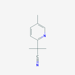 molecular formula C10H12N2 B1424386 2-Methyl-2-(5-methylpyridin-2-yl)propanenitrile CAS No. 929021-97-6