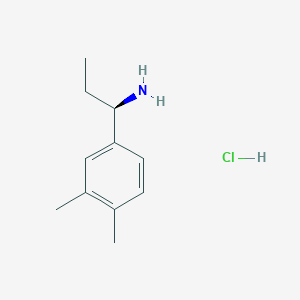 molecular formula C11H18ClN B1424387 (R)-1-(3,4-Dimethylphenyl)propan-1-amine hydrochloride CAS No. 856563-05-8