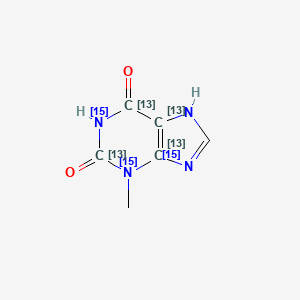 molecular formula C6H6N4O2 B1424388 3-Methylxanthine-[13C4,15N3] CAS No. 1173022-61-1