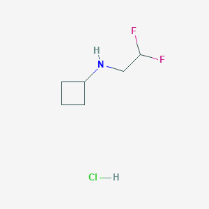 molecular formula C6H12ClF2N B1424394 N-(2,2-二氟乙基)环丁胺盐酸盐 CAS No. 1010097-91-2