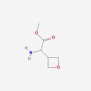 molecular formula C6H11NO3 B1424398 Methyl 2-amino-2-(oxetan-3-yl)acetate CAS No. 394653-40-8