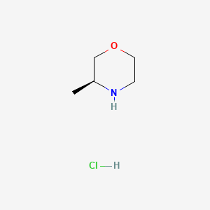 molecular formula C5H12ClNO B1424400 (S)-3-甲基吗啉盐酸盐 CAS No. 1022094-03-6