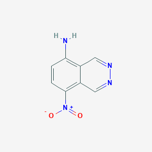 molecular formula C8H6N4O2 B14244091 8-Nitrophthalazin-5-amine CAS No. 502584-69-2