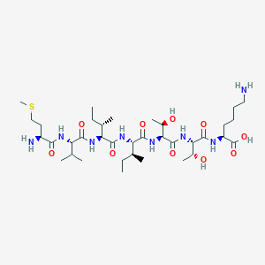 molecular formula C36H68N8O10S B14244208 H-Met-Val-Ile-Ile-Thr-Thr-Lys-OH CAS No. 247255-14-7