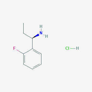 molecular formula C9H13ClFN B1424424 (R)-1-(2-Fluorophenyl)propan-1-amine hydrochloride CAS No. 1168139-44-3