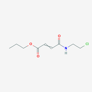 molecular formula C9H14ClNO3 B14244240 Propyl 4-[(2-chloroethyl)amino]-4-oxobut-2-enoate CAS No. 189342-02-7