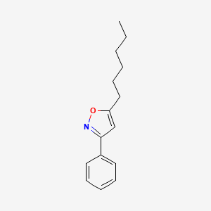 molecular formula C15H19NO B14244279 5-Hexyl-3-phenyl-1,2-oxazole CAS No. 253270-21-2