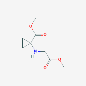 molecular formula C8H13NO4 B14244374 Methyl 1-[(2-methoxy-2-oxoethyl)amino]cyclopropane-1-carboxylate CAS No. 387845-35-4