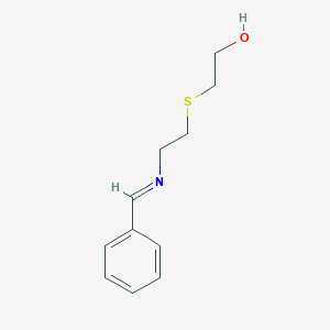 molecular formula C11H15NOS B14244412 Ethanol, 2-[[2-[(phenylmethylene)amino]ethyl]thio]- CAS No. 388602-61-7