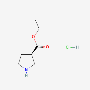 molecular formula C7H14ClNO2 B1424443 Ethyl (R)-3-Pyrrolidinecarboxylate Hydrochloride CAS No. 1807350-90-8