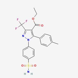 ethyl 1-(4-(aminosulfonyl)phenyl)-3-(trifluoromethyl)-5-p-tolyl-1H-pyrazole-4-carboxylate