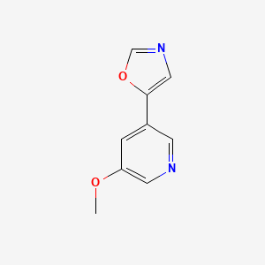 molecular formula C9H8N2O2 B14244521 Pyridine, 3-methoxy-5-(5-oxazolyl)- CAS No. 433332-13-9