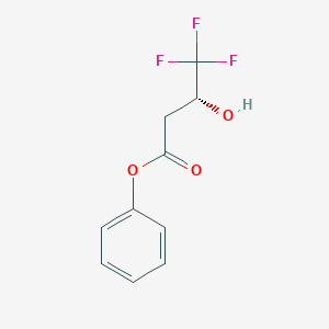 molecular formula C10H9F3O3 B14244570 Butanoic acid, 4,4,4-trifluoro-3-hydroxy-, phenyl ester, (3R)- CAS No. 352273-10-0