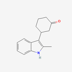 molecular formula C15H17NO B14244761 Cyclohexanone, 3-(2-methyl-1H-indol-3-yl)- CAS No. 439117-54-1