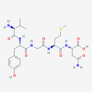molecular formula C25H38N6O8S B14244776 L-Valyl-L-tyrosylglycyl-L-methionyl-L-asparagine CAS No. 402562-42-9