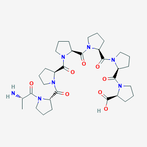 molecular formula C33H49N7O8 B14244859 L-Proline, L-alanyl-L-prolyl-L-prolyl-L-prolyl-L-prolyl-L-prolyl- CAS No. 334869-53-3