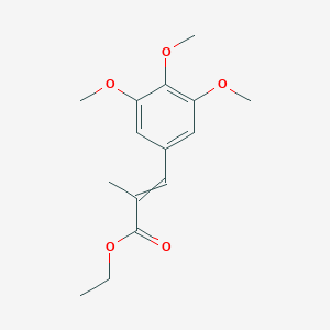 molecular formula C15H20O5 B14244947 Ethyl 2-methyl-3-(3,4,5-trimethoxyphenyl)prop-2-enoate CAS No. 388075-74-9