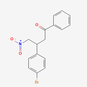 molecular formula C16H14BrNO3 B14245075 3-(4-Bromophenyl)-4-nitro-1-phenylbutan-1-one CAS No. 219607-51-9