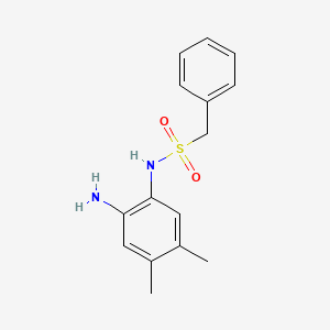 molecular formula C15H18N2O2S B14245095 N-(2-Amino-4,5-dimethylphenyl)-1-phenylmethanesulfonamide CAS No. 400889-57-8